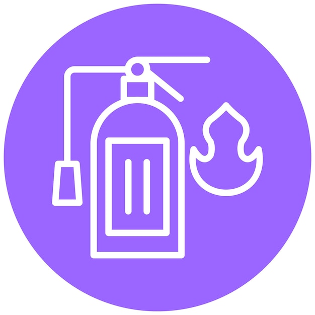 Estilo del icono del extintor de fuego de diseño vectorial