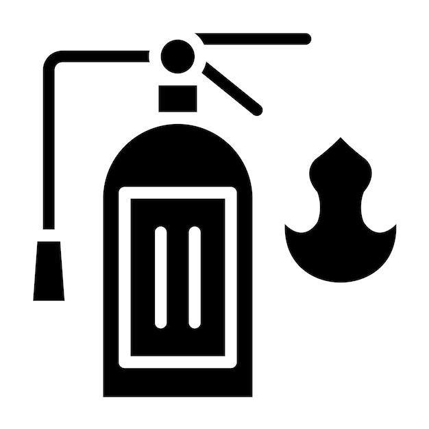 Estilo del icono del extintor de fuego de diseño vectorial