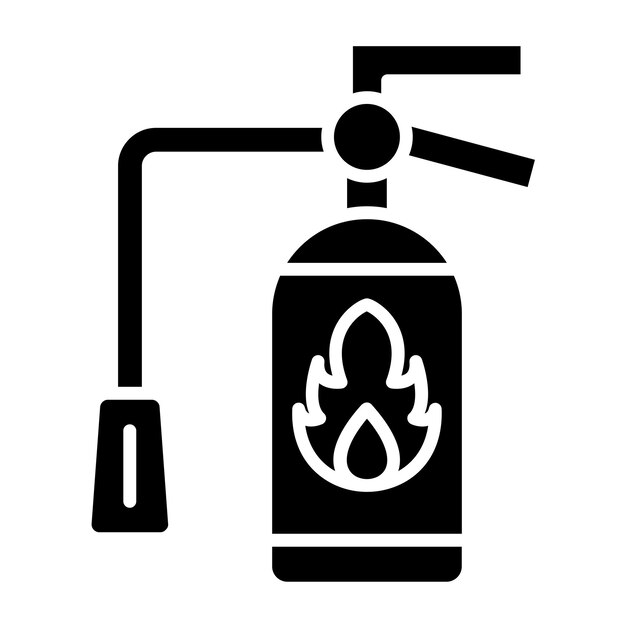 Estilo del icono del extintor de fuego de diseño vectorial