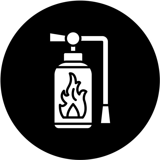 Estilo del icono del extintor de fuego de diseño vectorial