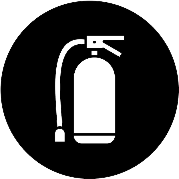 Estilo del icono del extintor de fuego de diseño vectorial