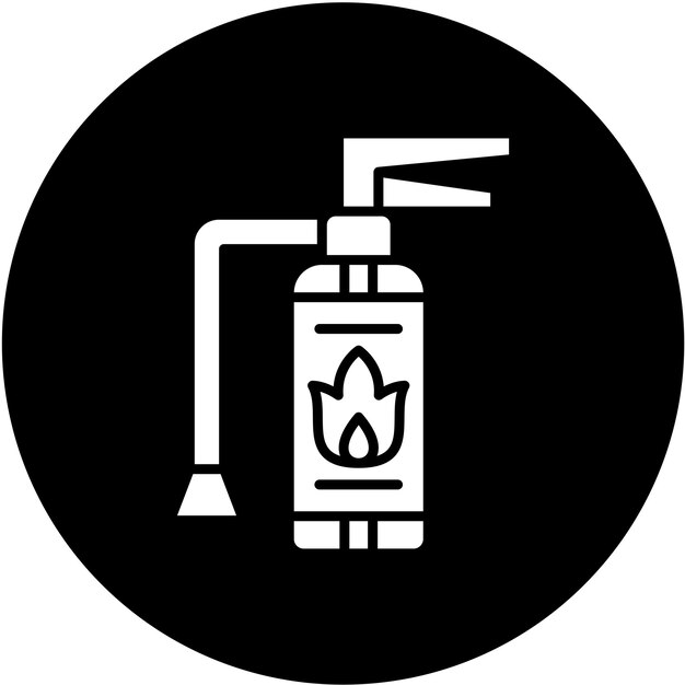 Estilo del icono del extintor de fuego de diseño vectorial