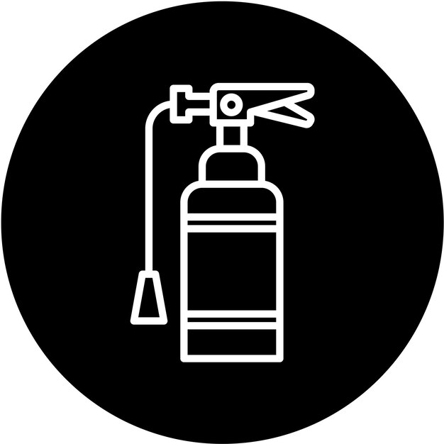 Estilo del icono del extintor de fuego de diseño vectorial