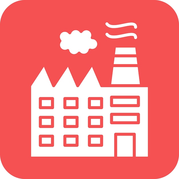 Estilo de icono de la fábrica de diseño vectorial