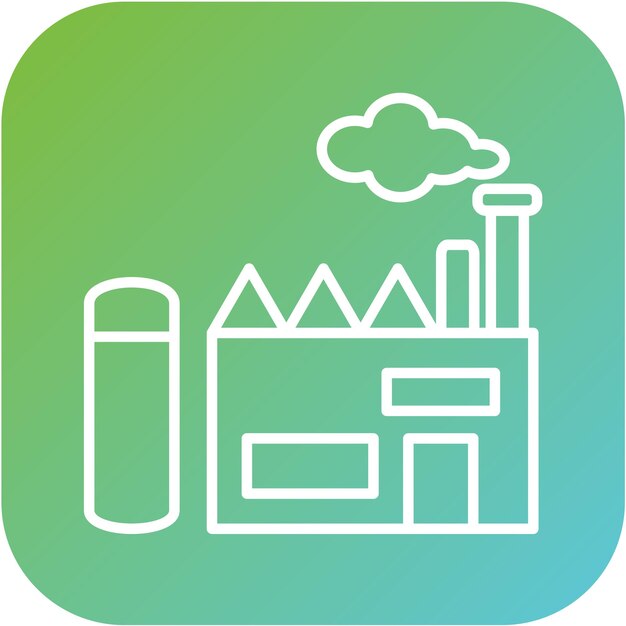 Estilo de icono de la fábrica de diseño vectorial