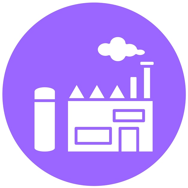 Estilo de icono de la fábrica de diseño vectorial