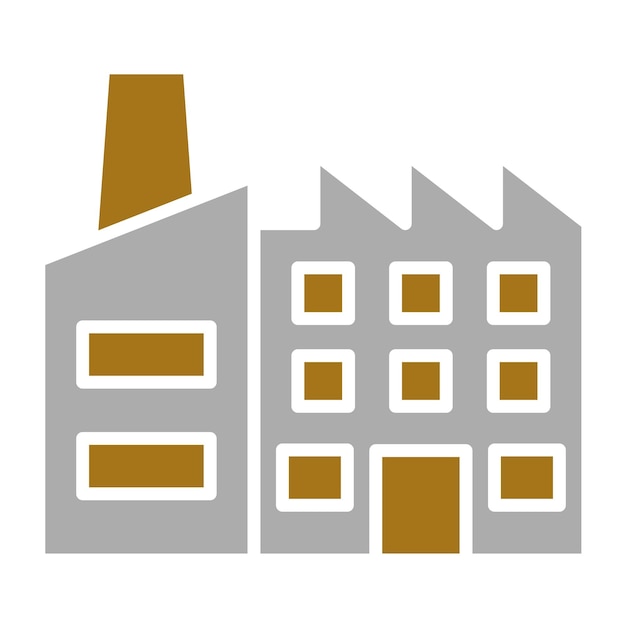 Estilo de icono de la fábrica de diseño vectorial