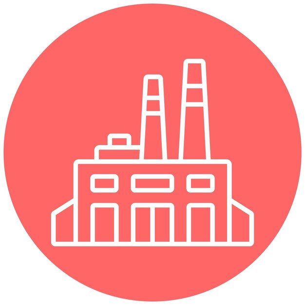 Estilo de icono de la fábrica de diseño vectorial