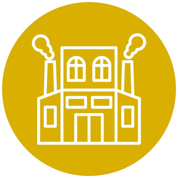 Estilo de icono de la fábrica de diseño vectorial