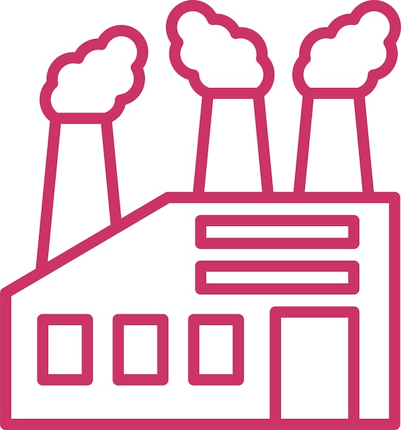 Estilo de icono de la fábrica de diseño vectorial