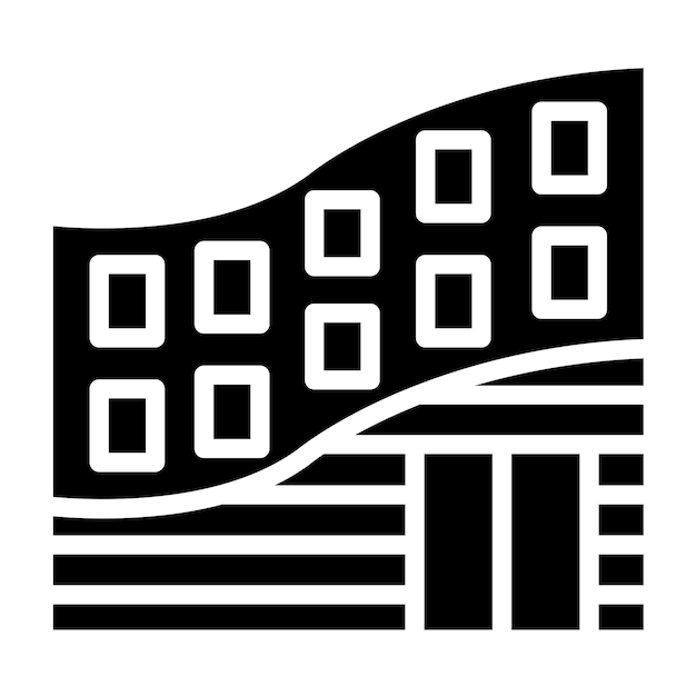 Estilo de icono de fachada de diseño vectorial