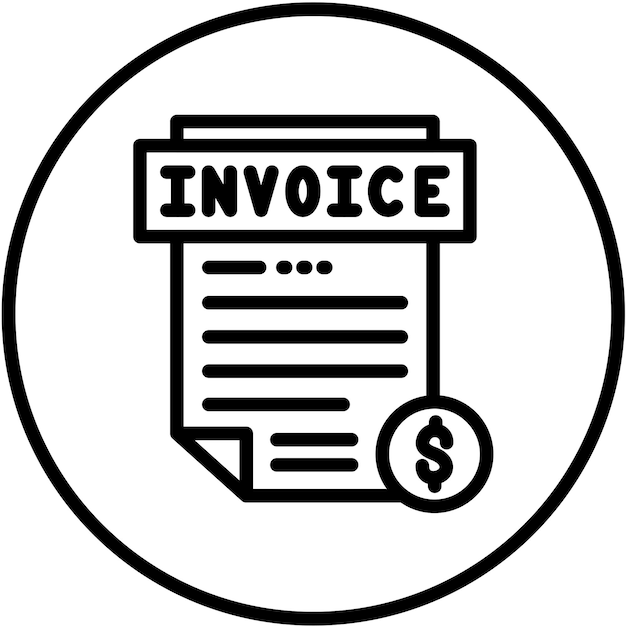 Estilo del icono de factorización de la factura de diseño vectorial