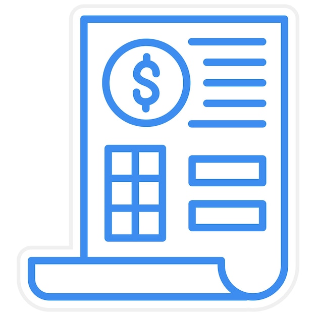 Estilo del icono de la factura de diseño vectorial