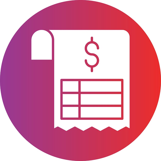 Estilo del icono de la factura de diseño vectorial