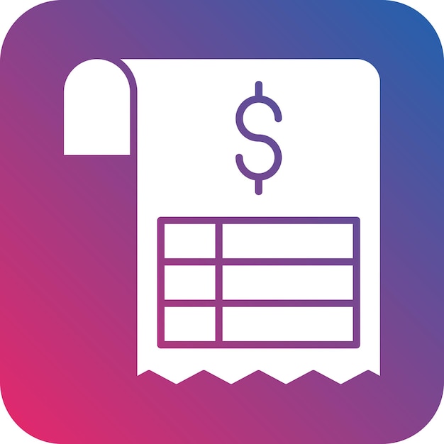 Estilo del icono de la factura de diseño vectorial