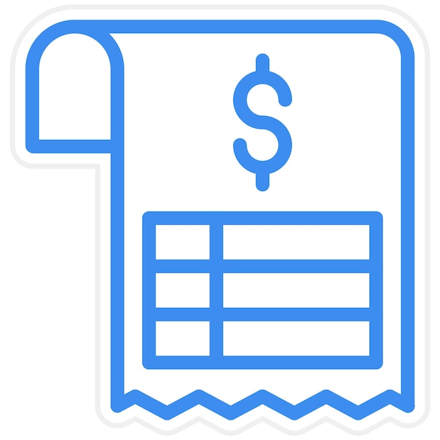 Estilo del icono de la factura de diseño vectorial