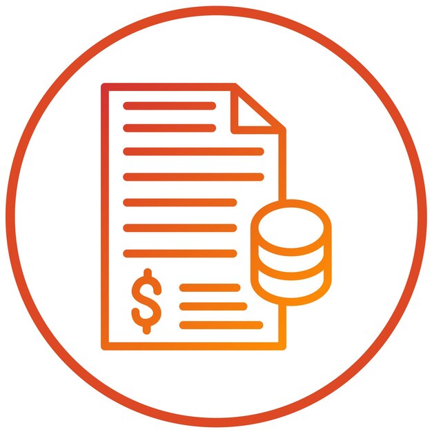 Estilo del icono de la factura de diseño vectorial