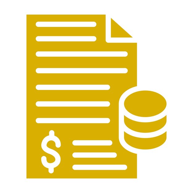 Estilo del icono de la factura de diseño vectorial