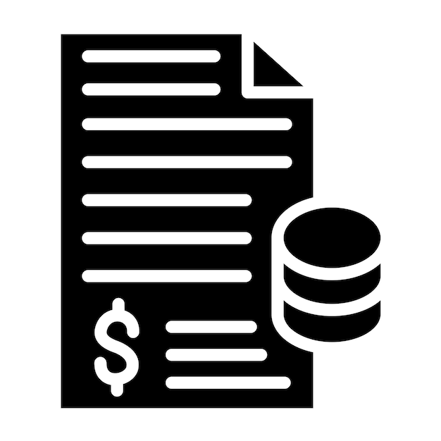 Estilo del icono de la factura de diseño vectorial