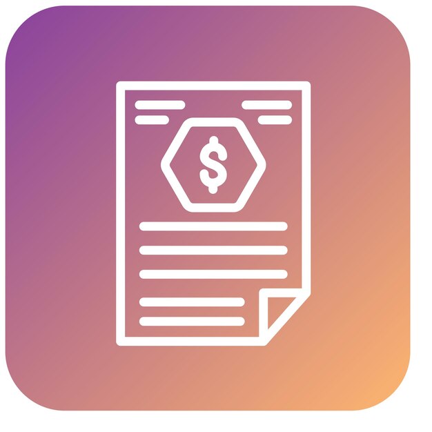 Estilo del icono de la factura de diseño vectorial