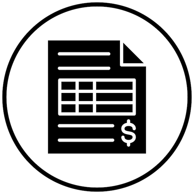 Estilo del icono de la factura de diseño vectorial