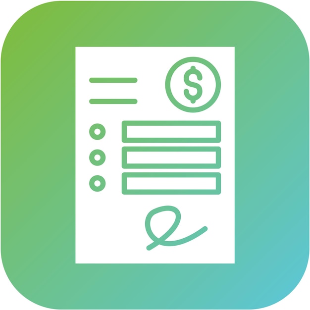 Estilo del icono de la factura de diseño vectorial