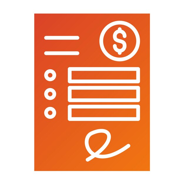 Estilo del icono de la factura de diseño vectorial