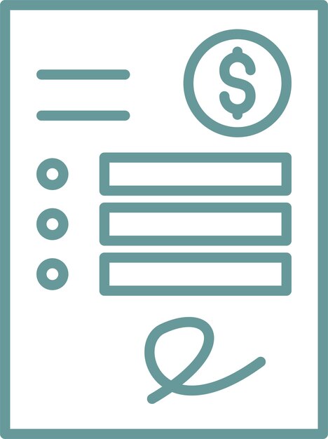 Estilo del icono de la factura de diseño vectorial