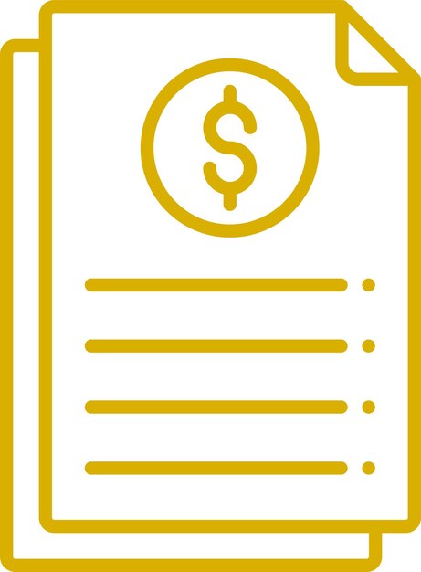 Estilo del icono de la factura de diseño vectorial