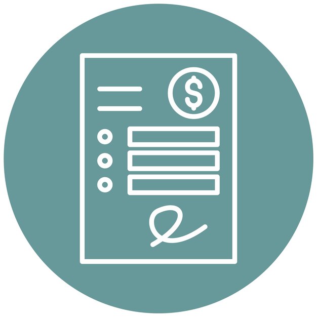Estilo del icono de la factura de diseño vectorial