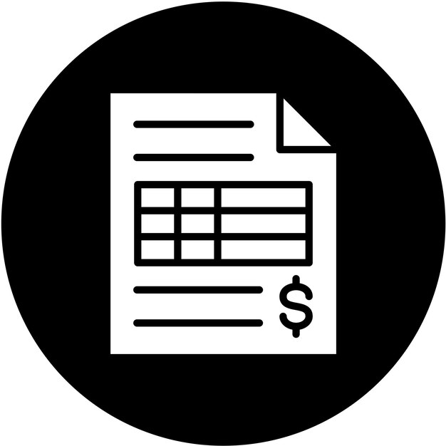 Estilo del icono de la factura de diseño vectorial