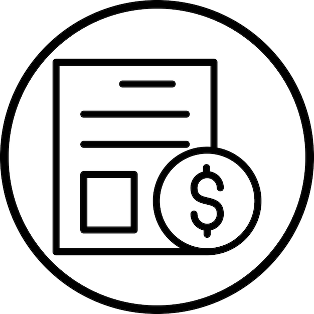 Estilo del icono de la factura