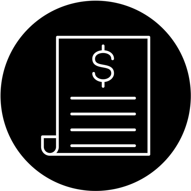 Estilo del icono de la factura