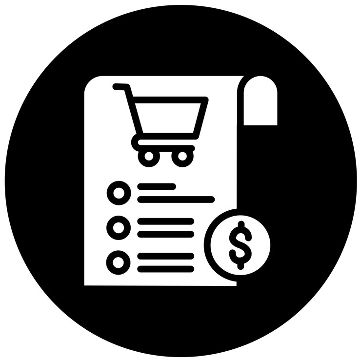 Vector estilo del icono de facturación del carrito de diseño vectorial