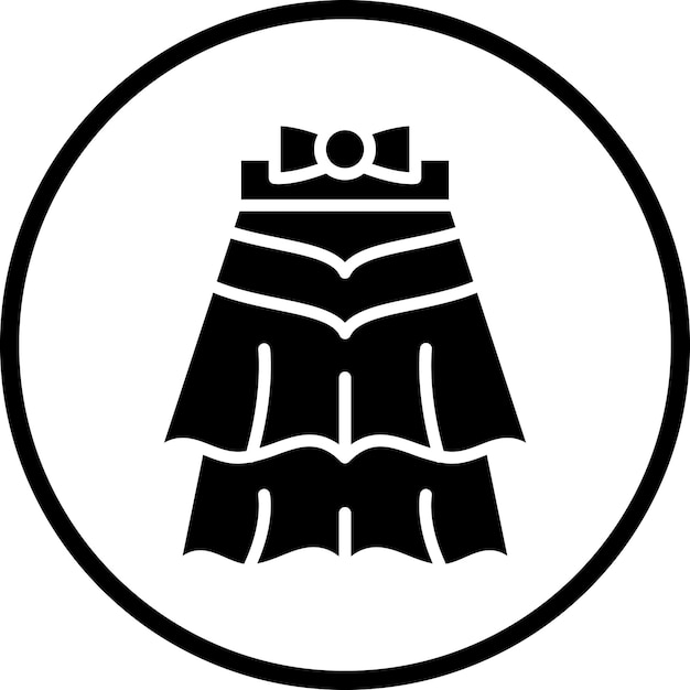 Estilo del icono de la falda de diseño vectorial