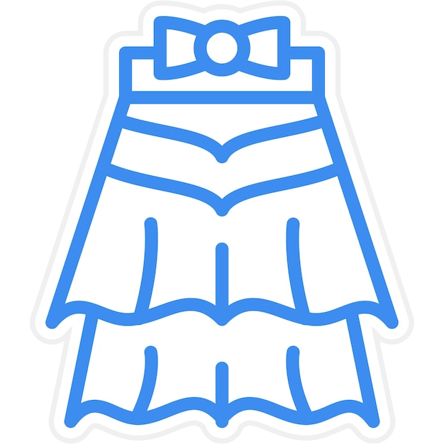 Estilo del icono de la falda de diseño vectorial