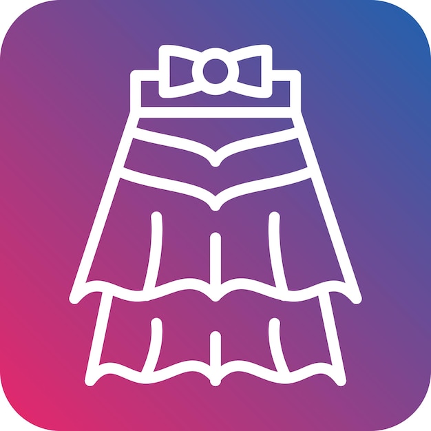 Estilo del icono de la falda de diseño vectorial