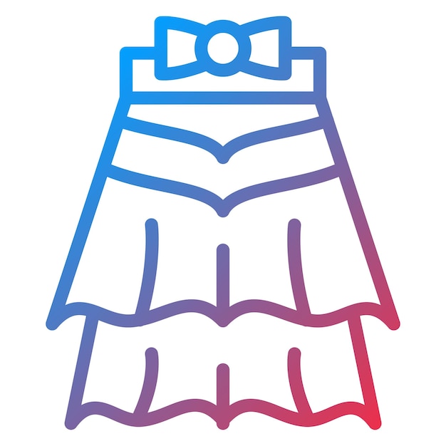 Estilo del icono de la falda de diseño vectorial