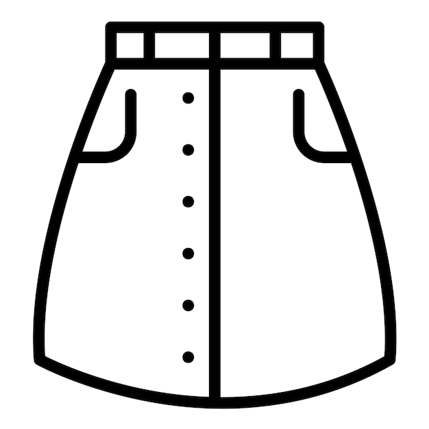 Estilo del icono de la falda de diseño vectorial