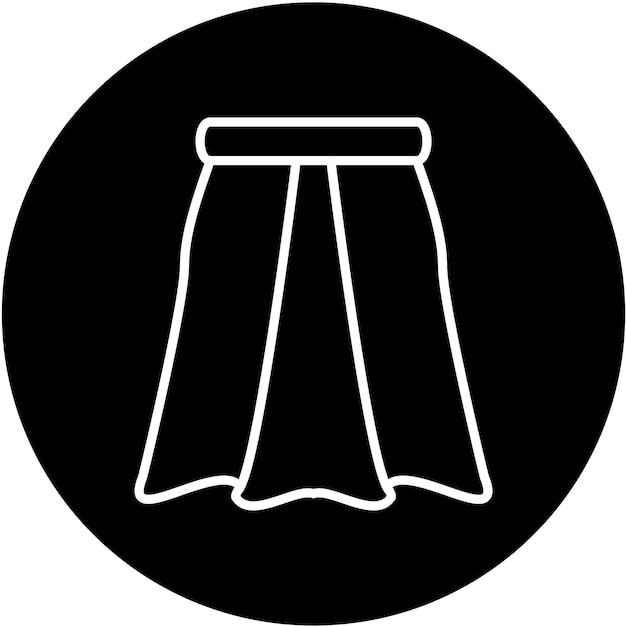 Estilo del icono de la falda de diseño vectorial
