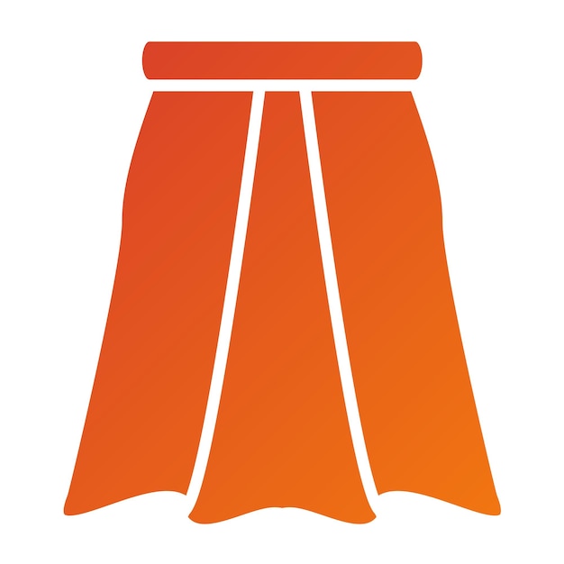 Estilo del icono de la falda de diseño vectorial