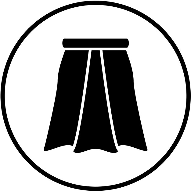 Estilo del icono de la falda de diseño vectorial