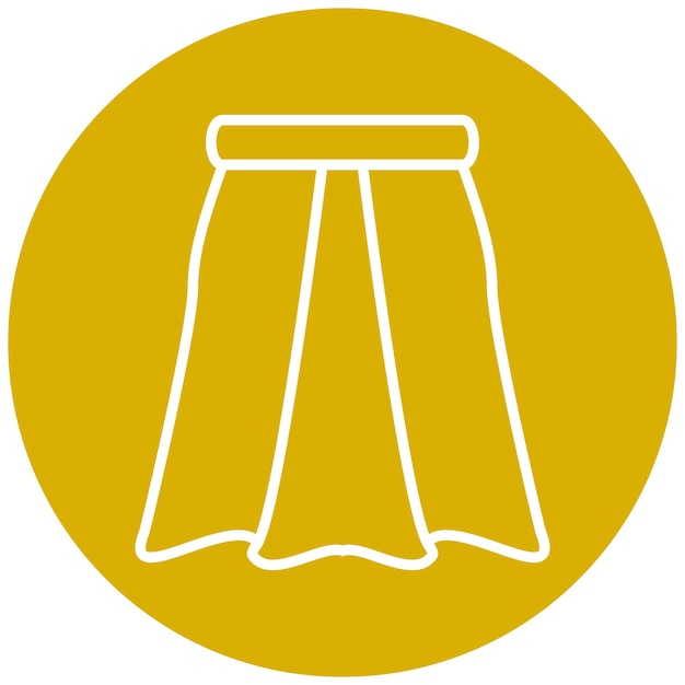 Estilo del icono de la falda de diseño vectorial