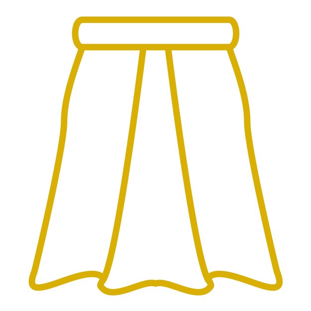 Estilo del icono de la falda de diseño vectorial