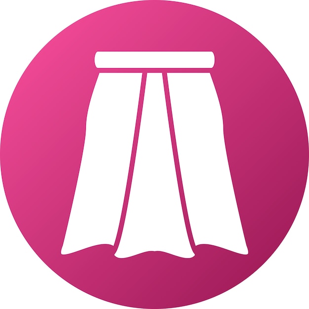 Estilo del icono de la falda de diseño vectorial