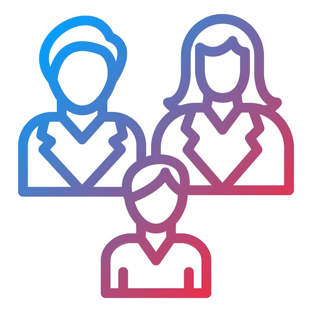 Estilo de icono de la familia de diseños vectoriales