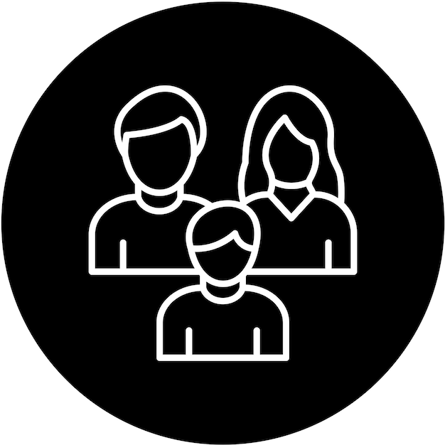 Estilo de icono de la familia de diseños vectoriales