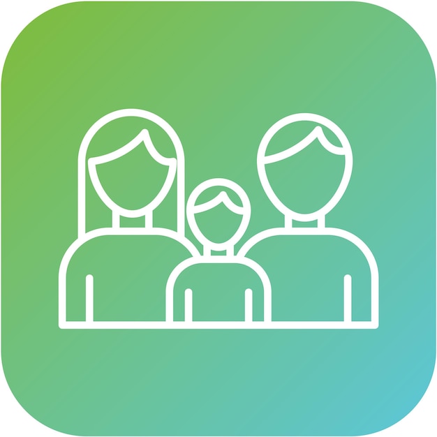 Estilo de icono de la familia de diseños vectoriales