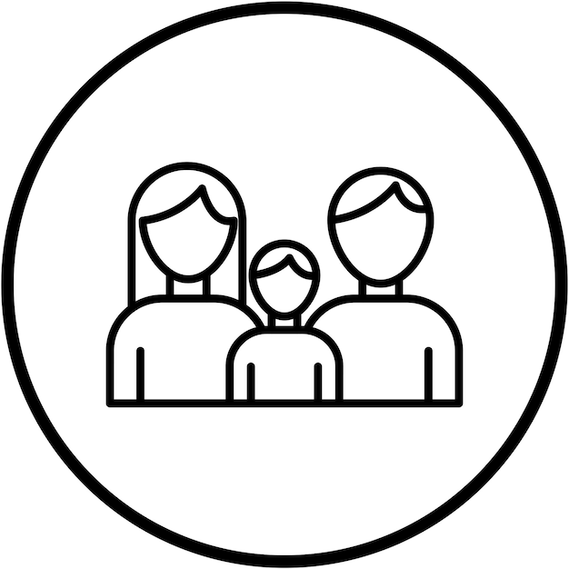 Estilo de icono de la familia de diseños vectoriales
