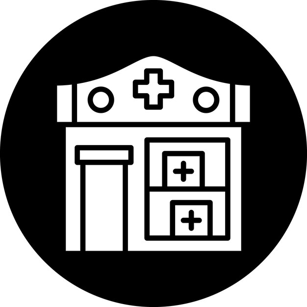 Estilo de icono de farmacia de diseño vectorial